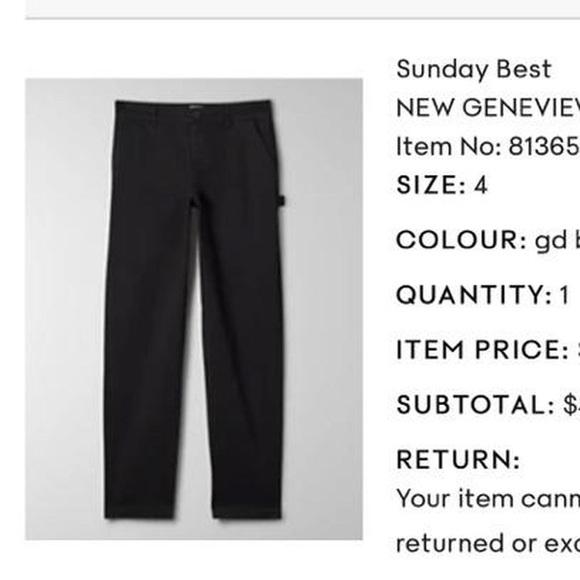 Aritzia Sunday Best New Genevieve Pant - Picture 1 of 2